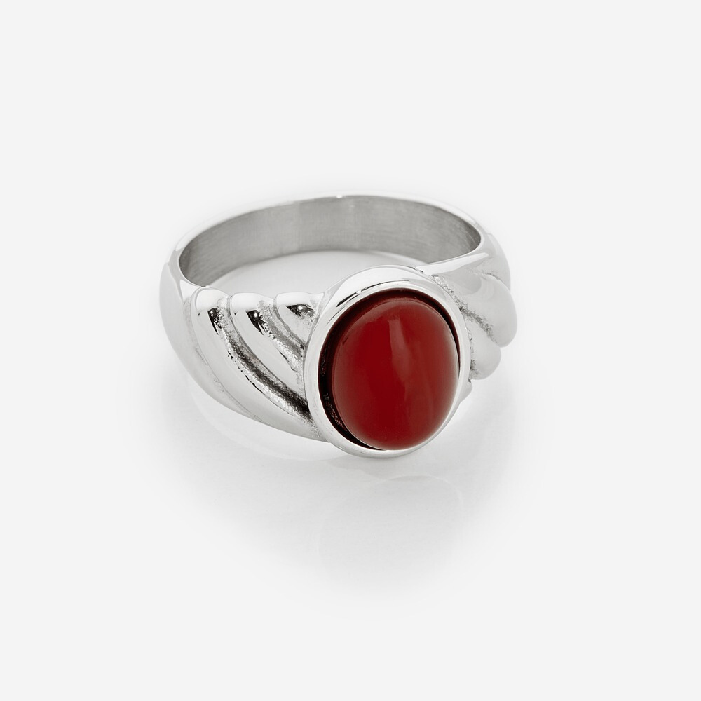 Bague agate rouge hotsell