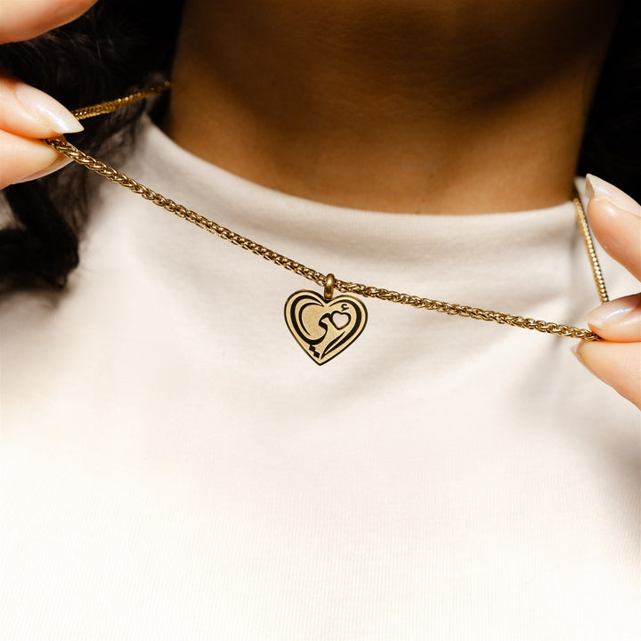 Collier Double Cœur Maman