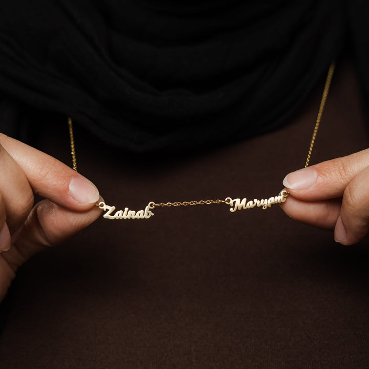 COLLIER Prénom Duo Personnalisé - Français